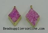 NGP4076 25*35mm - 28*40mm diamond druzy quartz pendants