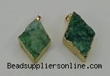 NGP4079 25*35mm - 28*40mm diamond druzy quartz pendants