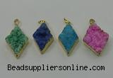 NGP4080 25*35mm - 28*40mm diamond druzy quartz pendants