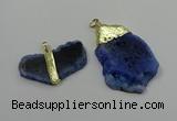 NGP4136 25*35mm - 40*50mm freeform druzy quartz pendants wholesale