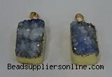 NGP4236 18*25mm - 18*28mm rectangle druzy quartz pendants wholesale