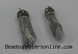 NGP4294 10*30mm - 15*45mmmm nuggets plated quartz pendants