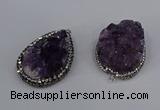 NGP4324 25*35mm - 30*40mm freeform druzy amethyst pendants