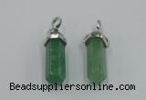 NGP5009 8*30mm sticks green aventurine pendants wholesale