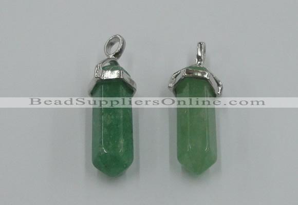 NGP5009 8*30mm sticks green aventurine pendants wholesale