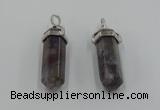 NGP5012 8*30mm sticks Indian agate gemstone pendants wholesale