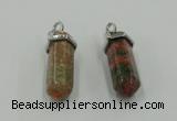 NGP5014 8*30mm sticks unakite gemstone pendants wholesale