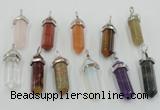 NGP5022 8*30mm sticks mixed gemstone pendants wholesale