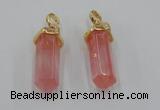 NGP5028 8*30mm sticks cherry quartz gemstone pendants wholesale