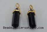 NGP5032 8*30mm sticks blue goldstone pendants wholesale