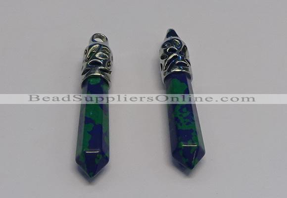 NGP5406 10*65mm sticks synthetic lapis lazuli pendants wholesale