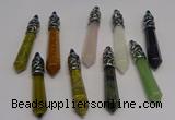 NGP5434 10*65mm sticks mixed gemstone pendants wholesale