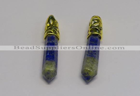 NGP5442 10*65mm sticks lapis lazuli gemstone pendants wholesale