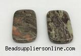 NGP5503 35*55mm rectangle rainforest agate pendants wholesale