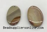 NGP5519 35*50mm oval ocean jasper pendants wholesale