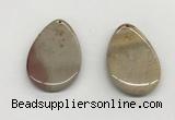 NGP5520 35*50mm flat teardrop ocean jasper pendants wholesale