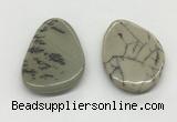 NGP5525 30*50mm - 35*55mm flat teardrop jasper pendants