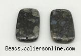 NGP5530 35*55mm rectangle grey opal gemstone pendants