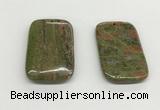 NGP5534 35*55mm rectangle unakite gemstone pendants