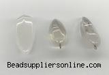 NGP5540 14*40mm - 23*58mm teardrop white crystal pendants