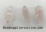 NGP5541 14*40mm - 23*58mm teardrop rose quartz pendants