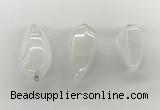 NGP5551 14*40mm - 23*58mm teardrop white jade pendants