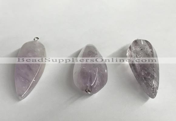 NGP5567 18*40mm - 23*58mm teardrop lavender amethyst pendants