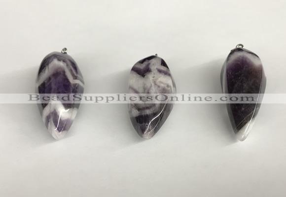 NGP5570 18*40mm - 23*58mm teardrop dogtooth amethyst pendants