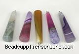 NGP5721 14*55mm cone agate gemstone pendants wholesale