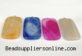 NGP5727 30*50mm rectangle agate pendants wholesale