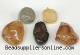 NGP5744 22*28mm - 30*45mm nuggets agate pendants wholesale