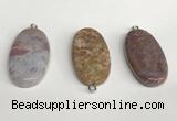 NGP5751 20*40mm oval agate gemstone pendants wholesale