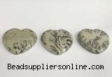 NGP5760 35*35mm heart jasper gemstone pendants wholesale