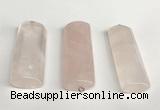 NGP5769 18*55mm - 20*58mm flat tube rose quartz pendants wholesale