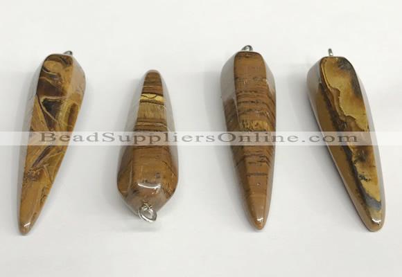 NGP5775 14*55mm teardrop iron tiger pendants wholesale