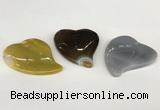 NGP5804 40*50mm heart agate gemstone pendants wholesale