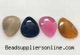 NGP5821 32*50mm faceted oval agate gemstone pendants wholesale