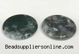 NGP5831 50mm flat round agate gemstone pendants wholesale