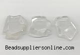 NGP5841 35*55mm - 45*65mm faceted freeform white crystal pendants