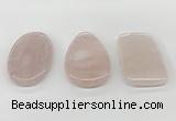 NGP5851 35*55mm freeform rose quartz pendants wholesale