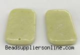 NGP5864 35*55mm rectangle lemon jade pendants wholesale