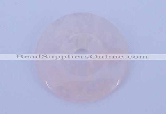 NGP601 5pcs 5*35mm rose quartz gemstone donut pendants wholesale