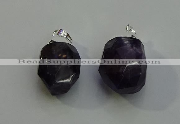 NGP6017 18*30mm - 22*35mm freeform amethyst pendants