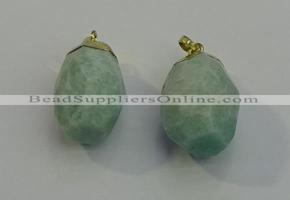 NGP6019 18*30mm - 22*35mm freeform amazonite pendants