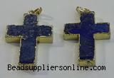 NGP6039 30*40mm - 35*45mm cross lapis lazuli pendants