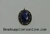 NGP6102 20*25mm - 22*30mm oval lapis lazuli pendants wholesle