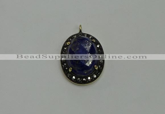 NGP6102 20*25mm - 22*30mm oval lapis lazuli pendants wholesle