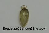 NGP6118 12*35mm - 15*40mm arrowhead lemon quartz pendants