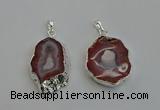 NGP6132 20*30mm - 25*35mm freeform druzy agate pendants wholesale