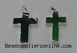 NGP6161 25*40mm - 30*40mm cross agate gemstone pendants